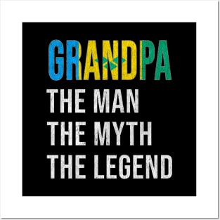 Grand Father St Vincent And The Grenadines Grandpa The Man The Myth The Legend - Gift for St Vincent And The Grenadines Dad With Roots From  St Vincent And The Grenadines Posters and Art